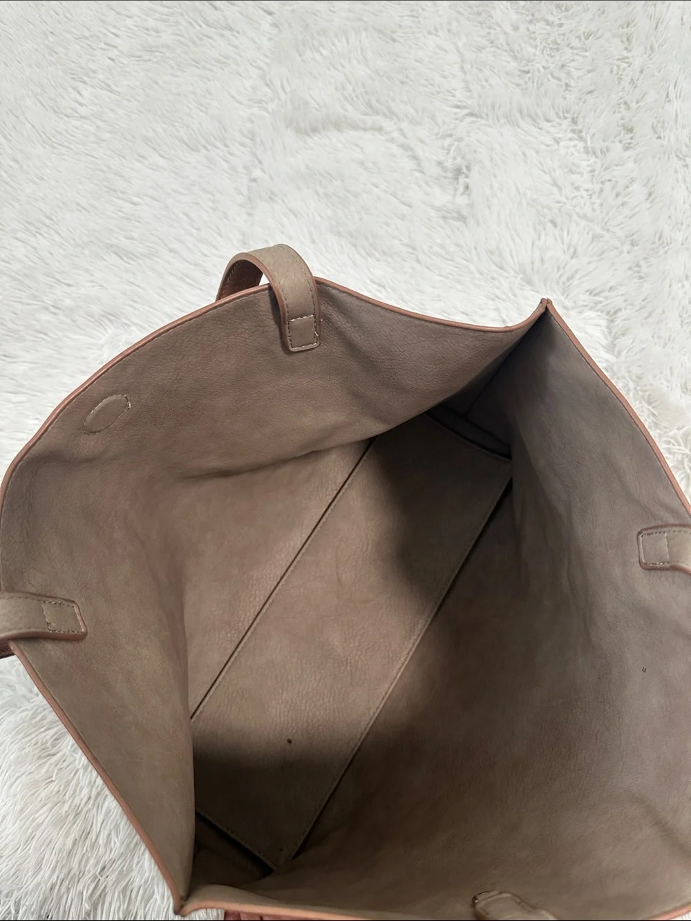 🟣 Large Faux Leather Tote Bag